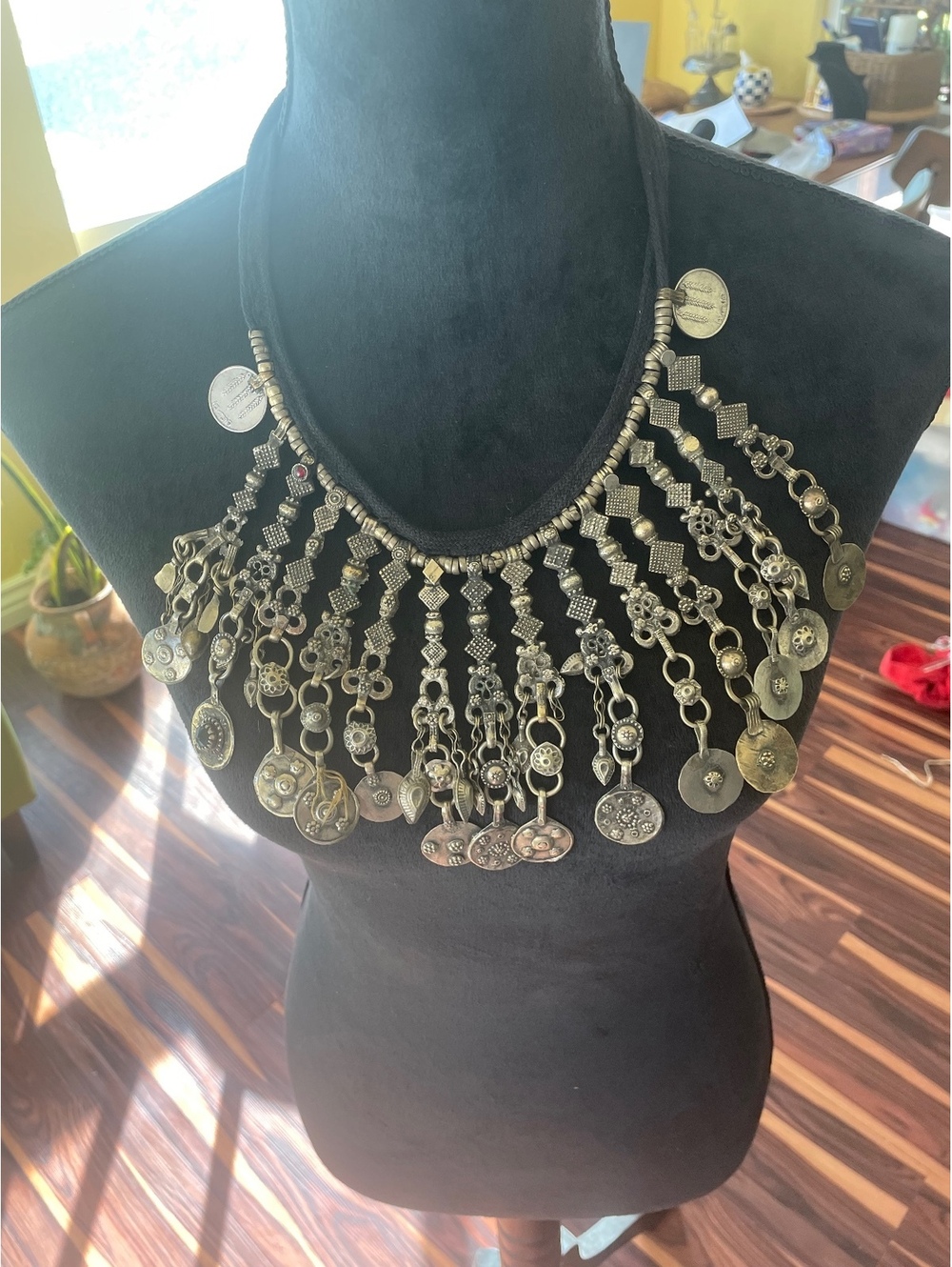 Vintage Afghan Kuchi Tribal Coin Choker